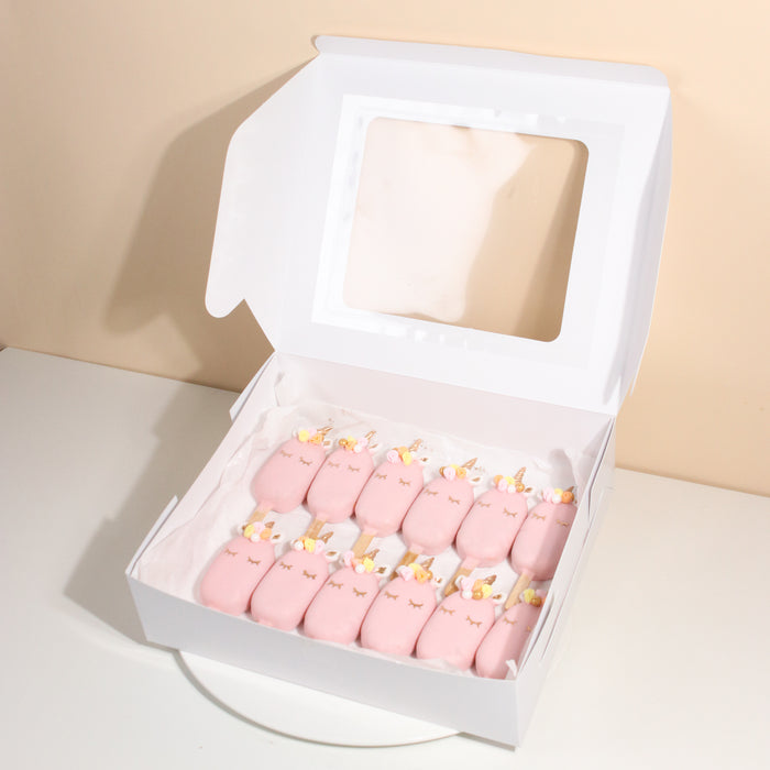 Pink Unicorn Cakepops 12 Pieces - Cake Together - Online Birthday Cake Delivery