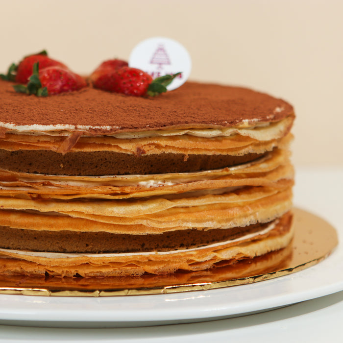 Italian Tiramisu Sponge Crepe Cake 8 inch - Cake Together - Online Birthday Cake Delivery