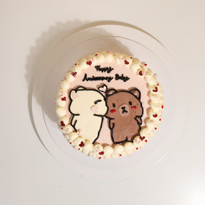 Beary Love Korean Inspired 7 inch - Cake Together - Online Birthday Cake Delivery