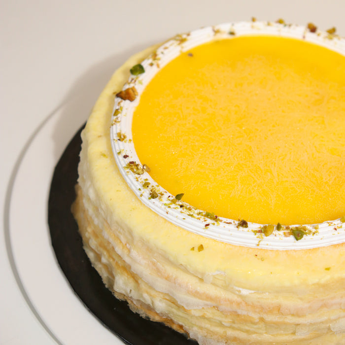 Mango Mille Crepe 8 inch - Cake Together - Online Birthday Cake Delivery
