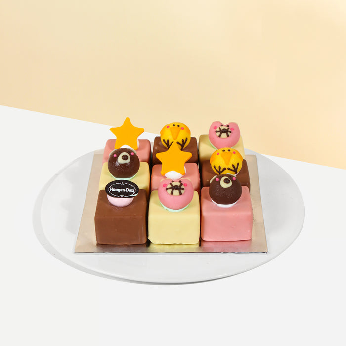 Haagen Dazs Forest Friends ice cream bites with vanilla, chocolate and strawberry flavour