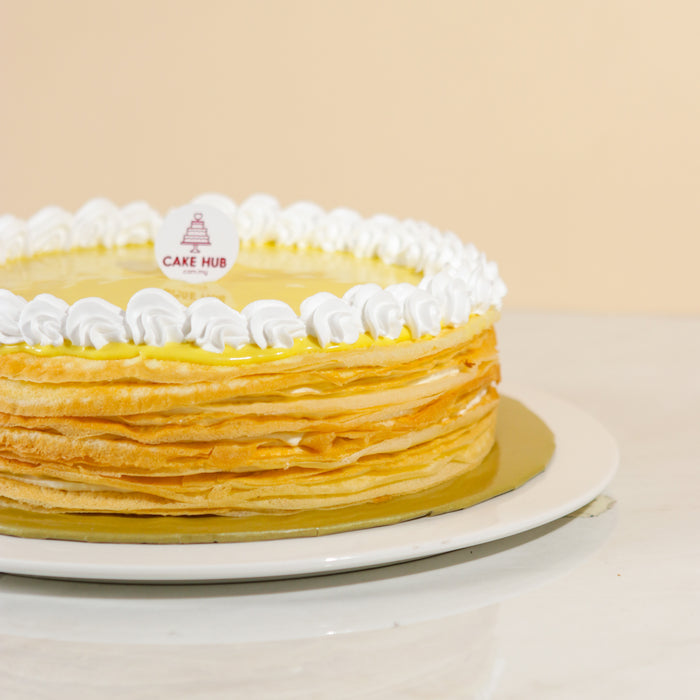 Musang King Durian Crepe Cake 8 inch - Cake Together - Online Father’s Day Cake & Gift Delivery