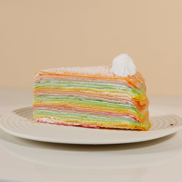 Rainbow Vanilla Crepe Cake 8 inch - Cake Together - Online Birthday Cake Delivery