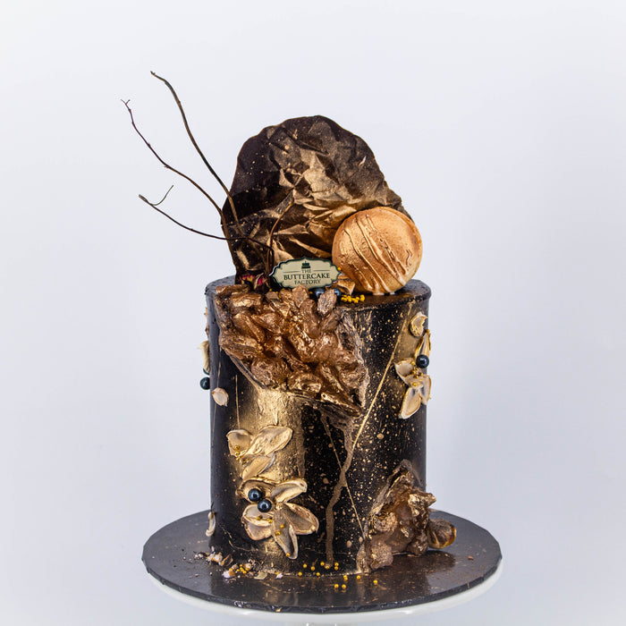 Black Marble Geode 4 inch - Cake Together - Online Birthday Cake Delivery