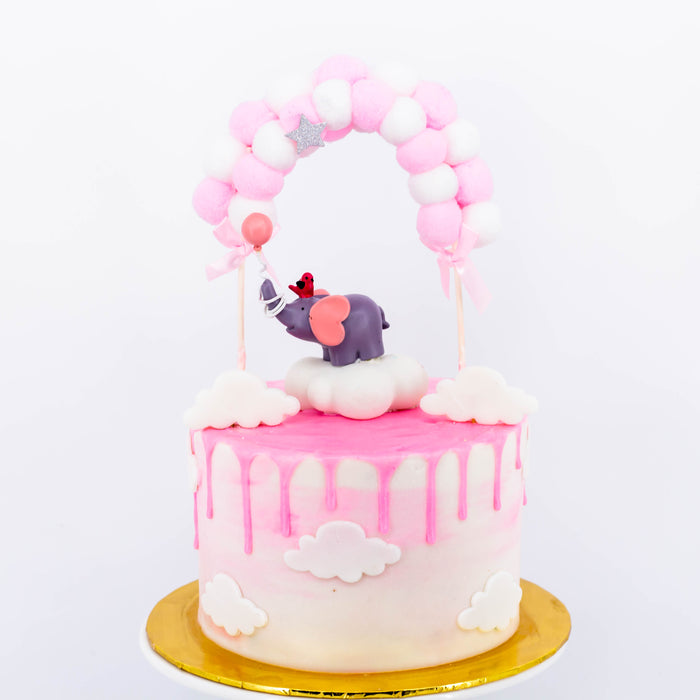 Baby Girl Elephant Cake - Cake Together - Online Birthday Cake Delivery