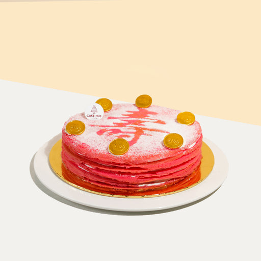 The Longevity Red Velvet Mille Crepe Cake 8 inch - Cake Together - Online Birthday Cake Delivery