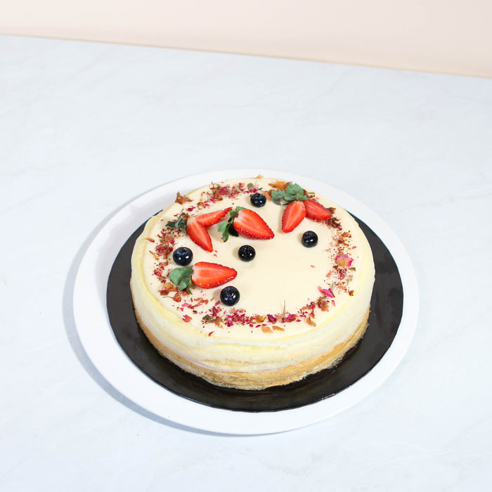 Vanilla Yogurt Crepe Cake 8 inch - Cake Together - Online Birthday Cake Delivery