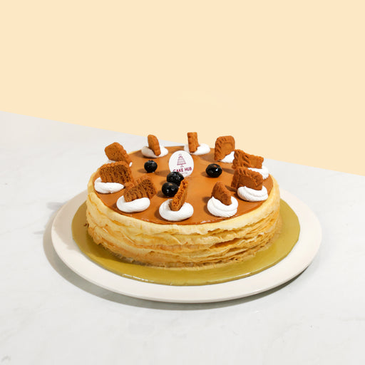 Speculoos Biscuit Mille Crepe Cake 8 inch - Cake Together - Online Birthday Cake Delivery