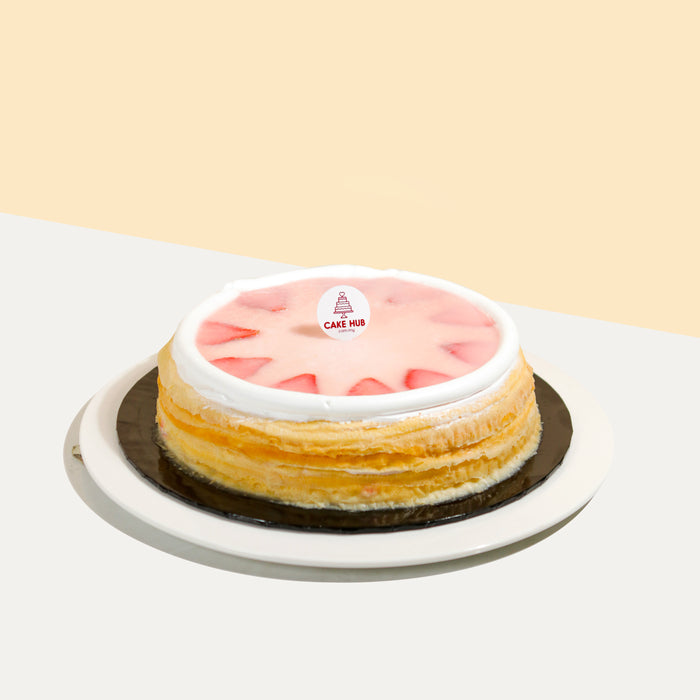Strawberry Crepe Cake 8 inch - Cake Together - Online Birthday Cake Delivery