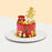Longevity prosperity cake in red buttercream