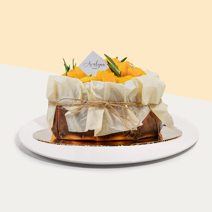 Mango Burnt Cheesecake 6 inch - Cake Together - Online Birthday Cake Delivery