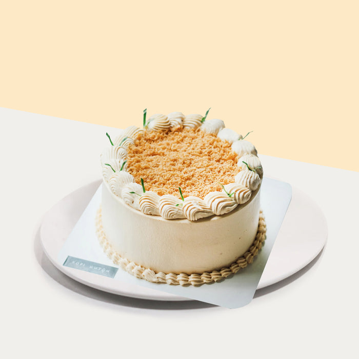 Fresh coconut milk Ondeh Delight, topped with grated coconut