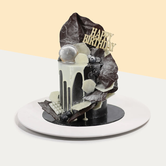 Silver Monogram Cake 4 inch - Cake Together - Online Birthday Cake Delivery